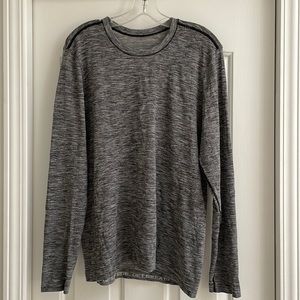 Lululemon Mens Metal Vent Tech Heathered Gray Long Sleeve size Large